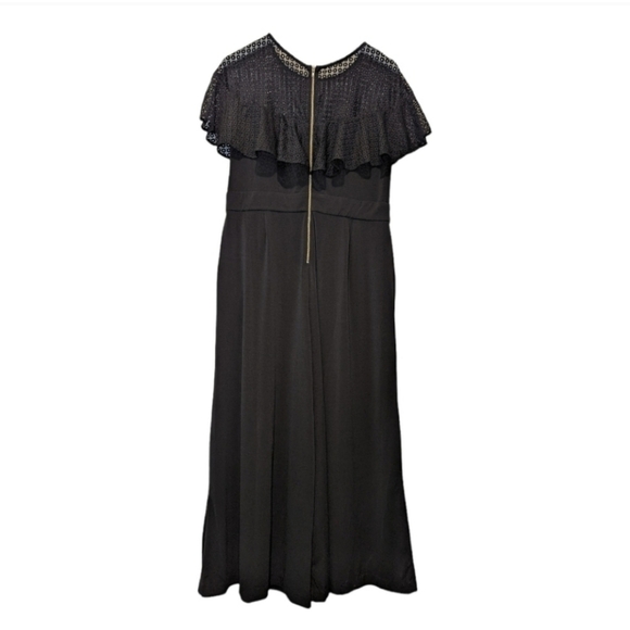 Lane Bryant Black Lace Overlay Jumpsuit - Picture 2 of 5